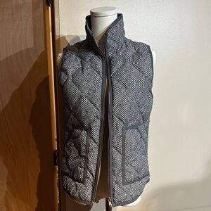 J. Crew Black and White Quilted Vest